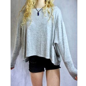 Athleta Gray Long Sleeve Light Scoop Cut Sweater